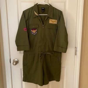 Captain Marvel Zip-Up Romper
